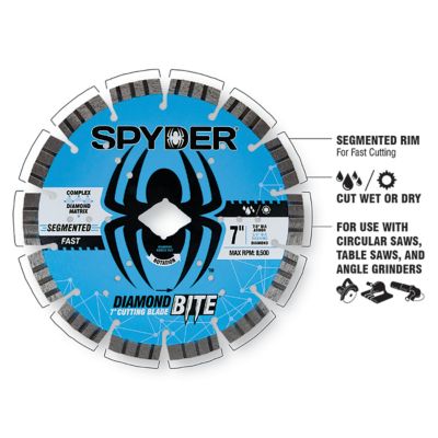 Image showing 1 th Spyder 4-1/2 in. Wet/Dry Segmented Diamond Saw Blade