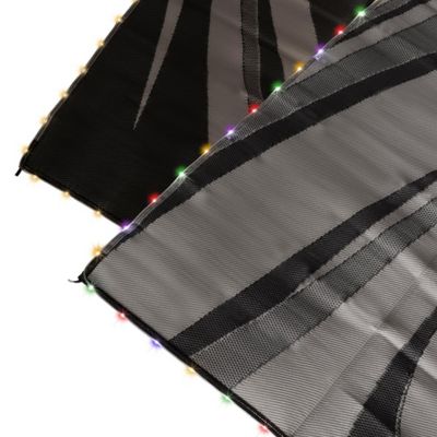 Faulkner Modern Swish Design 18 x 9 ft. LED Lighted Patio Mat, 53025