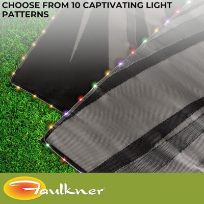 Image showing  Modern Swish Design 18 x 9 ft. LED Lighted Patio Mat, 53025