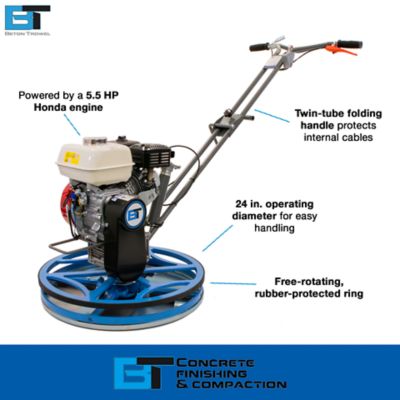 Image showing  Power Edging Trowel, 24 in., Honda GX160