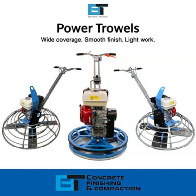 Image showing  Power Trowel, 36-in., Honda, Folding Handles