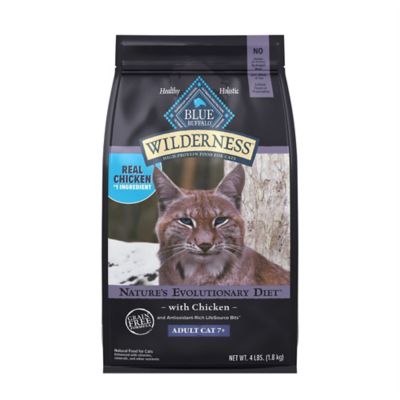 Blue Buffalo Wilderness Mature Cat Chicken Recipe Dry Cat Food, 4 lb. Bag
