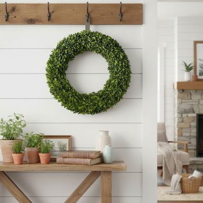 Image showing  20 in. Handcrafted Preserved Boxwood Wreath