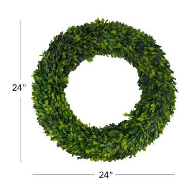 Image showing  20 in. Handcrafted Preserved Boxwood Wreath