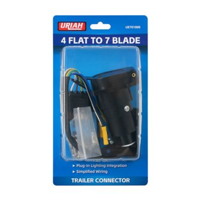 Uriah Products 4-Flat to 7-Blade Connector Vehicle Wiring Kit