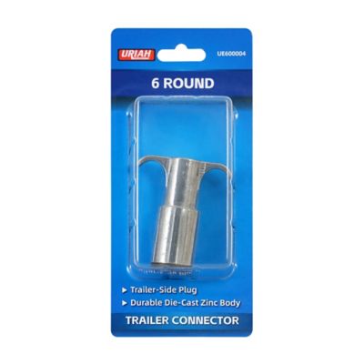 Uriah Products 6-Pole Round Metal Connector with Trailer Side Plug