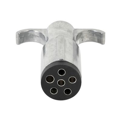 Image showing  6-Pole Round Metal Connector with Trailer Side Plug