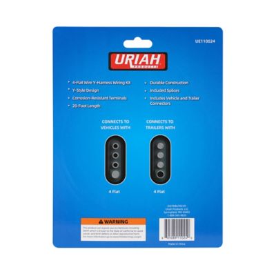Image showing 1 th Uriah Products 4-Flat Wire Y-Harness Wiring Kit