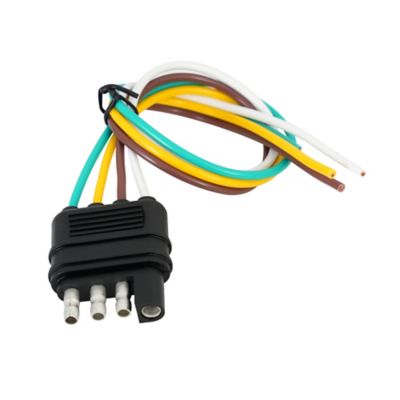 Image showing  4-Flat Wire Vehicle Side Connector with Splices, 12 in.