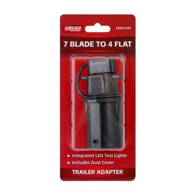 Uriah Products 7-Blade RV to 4-Flat Adapter with LED Test Lights