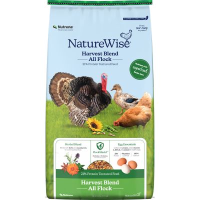 Nutrena NatureWise Nutrena NatureWise Harvest Blend All Flock 21% Protein Textured Feed, 40 lb. Bag
