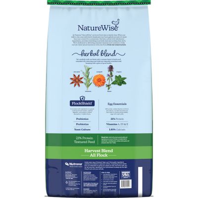 Image showing  Nutrena NatureWise Harvest Blend All Flock 21% Protein Textured Feed, 40 lb. Bag