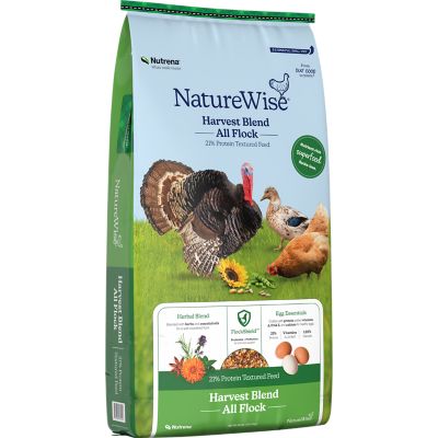 Image showing  Nutrena NatureWise Harvest Blend All Flock 21% Protein Textured Feed, 40 lb. Bag