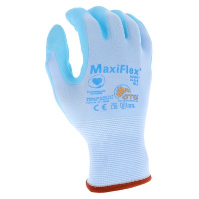 Image showing  MaxiFlex Active Lightweight Nitrile Coated Multi-Purpose Glove with MicroFoam Grip, Touchscreen, Blue, 12 pk.