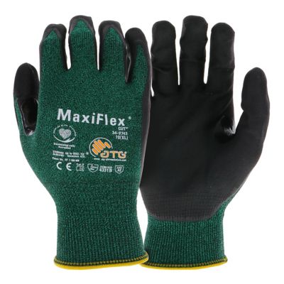 Image showing  MaxiFlex Cut ANSI 2 Premium Nitrile Coated Outdoor and Work Glove with Touchscreen, 3 pk.