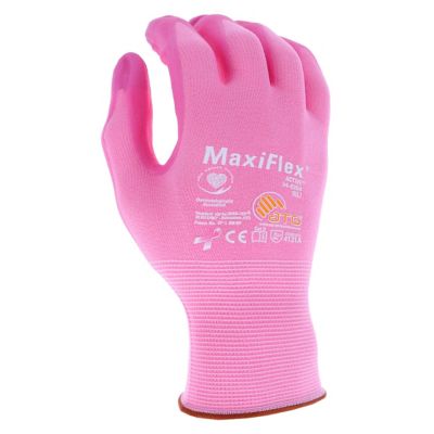 Image showing  MaxiFlex Active Lightweight Nitrile Coated Multi-Purpose Glove with MicroFoam Grip, Touchscreen, Pink, 12 pk.