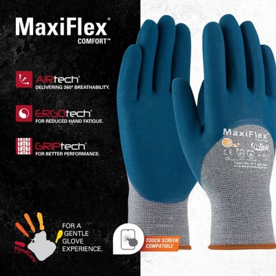 Image showing  MaxiFlex Comfort Nitrile Coated Multi-Purpose Glove with Cotton Liner, 12 pk.