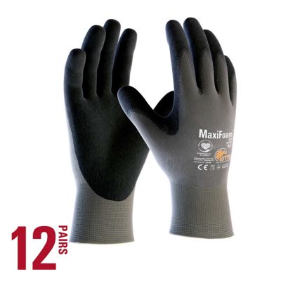 ATG MaxiFoam Lite Nitrile Coated Multi-Purpose Outdoor and Work Glove, 12 pk.