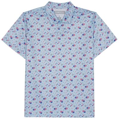 Well Worn Americana Fireworks Graphic Polo