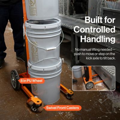 Image showing  Electric Pail Lift, 220 lb. Capacity 5 gal. Buckets, 48V 2Ah Battery Powered Lifter, Lightweight Portable Design