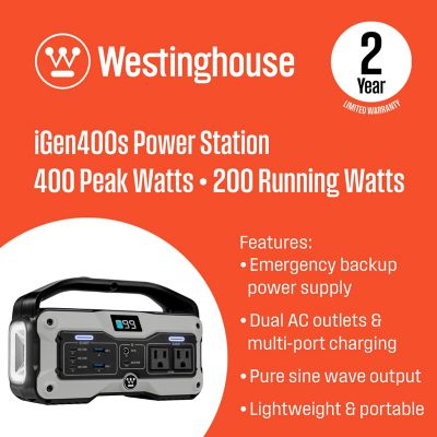 Image showing  400W 183Wh Lithium-Ion Portable Power Station with LED Display and Flashlight