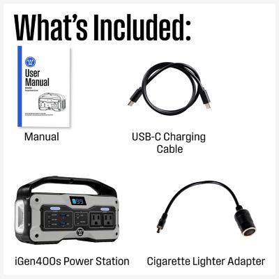 Image showing  400W 183Wh Lithium-Ion Portable Power Station with LED Display and Flashlight