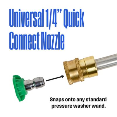 Image showing  5 pc. Quick Connect Pressure Washer Nozzle Kit, 1/4 in. Universal Fit for Gas & Electric Pressure Washers