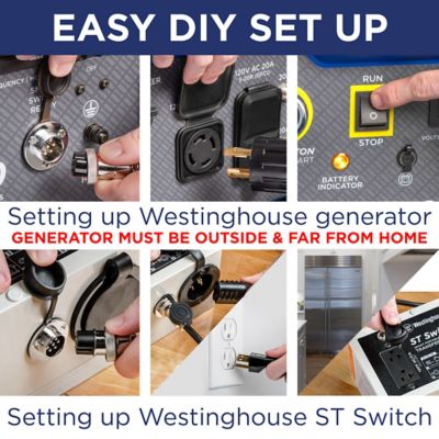 Image showing 5 th Westinghouse 120V 20A Portable Automatic Transfer Switch with Smart Technology
