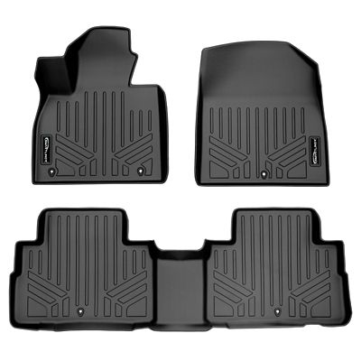 SMARTLINER 2 Rows Custom Fit Floor Liners Compatible with 1999-2007 Ford F450 Super Cab, Gasoline, Carpet, Not 4x4