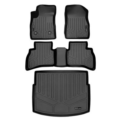 SMARTLINER 2 Rows Custom Fit Floor Liners Compatible with 2021-2023 Hyundai Santa Fe, Gasoline