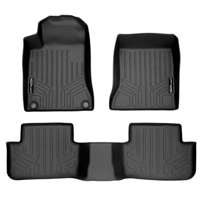 SMARTLINER 1st Row Custom Fit Floor Liners Compatible with 2005-2011 Toyota Tacoma, Gasoline, CarpetFits Automatic Transmission