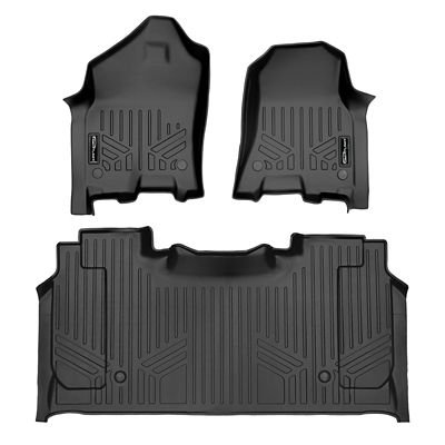 SMARTLINER 4 Rows Custom Fit Floor Liners Compatible with 2008-2020 Dodge Grand Caravan, Gasoline, CoverageStow -n Go Seating
