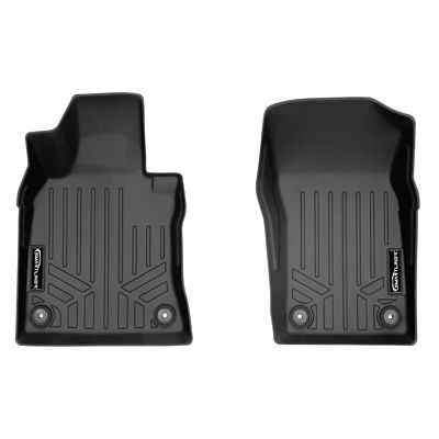 SMARTLINER 1st Row Custom Fit Floor Liners Compatible with 2007-2013 Chevrolet Silverado 1500 Crew Cab, Gasoline, Over-the-Hump