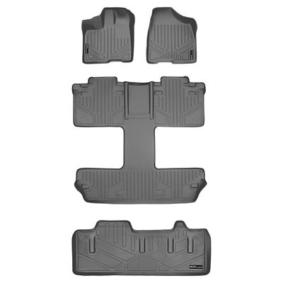 SMARTLINER 3 Rows Custom Fit Floor Liners Compatible with 2014-2015 Kia Sorento 5 Passenger, Gasoline