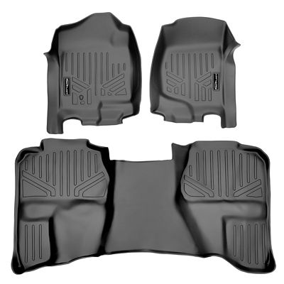 SMARTLINER 2 Row Floor Liners For 2007 - 2013 Chevrolet Silverado 1500 Double Cab (3)