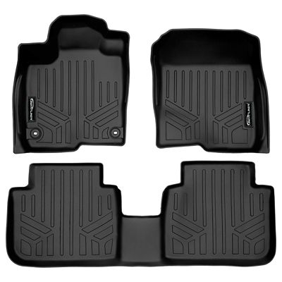 SMARTLINER 1st Row Custom Fit Floor Liners Compatible with 1999-2000 GMC Sierra Crew Cab, Gasoline, Carpet, Fits Denali,