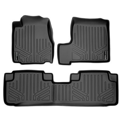 SMARTLINER 2 Rows Custom Fit Floor Liners for 2021-2025 Ford Bronco 4 Door, Gasoline, and RubberFits 4 Door Model Only