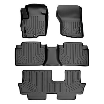 SMARTLINER 3 Rows Custom Fit Floor Liners Compatible with 2019-2025 Mazda 3 Sedan, Gasoline, Fits AWD Models