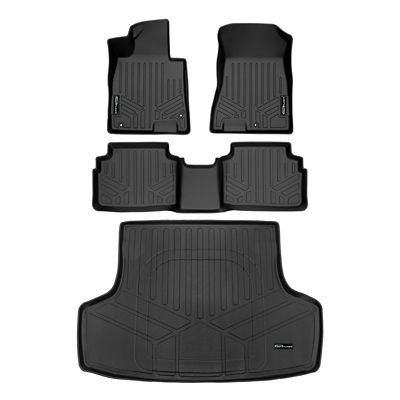 SMARTLINER 1st Row Custom Fit Floor Liners Compatible with 2008-2010 Ford F450 SuperCrew, Gasoline, Carpet, Not 4x4