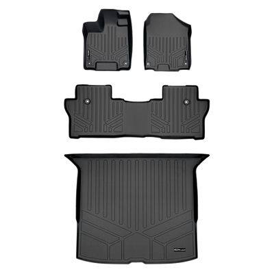SMARTLINER 2 Rows Custom Fit Floor Liners Compatible with 2021-2025 Nissan Rogue, Gasoline