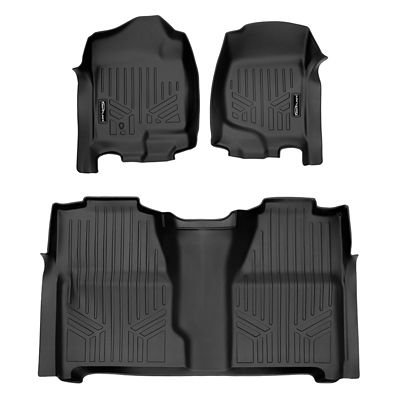 SMARTLINER 2 Row Floor Liners For 2007 - 2013 Chevrolet Silverado 1500 Crew Cab