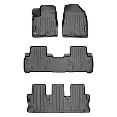 SMARTLINER 2nd Row Custom Fit Floor Liners Compatible with 1999-2007 Ford F-350 Super Cab, Gasoline, Carpet