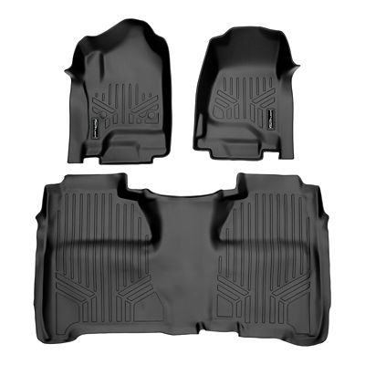 SMARTLINER 2 Row Floor Liners For 2015 - 2019 Gmc Sierra 3500 Hd Crew Cab