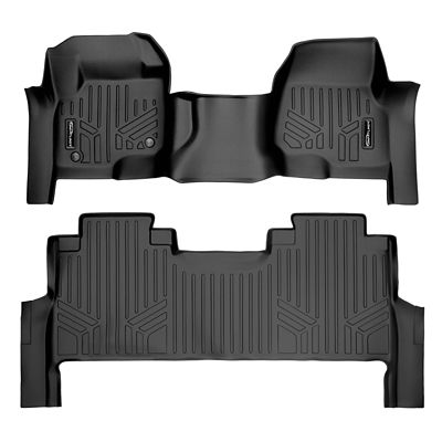 SMARTLINER 1st Row Custom Fit Floor Liners for 2020-2025 Chevrolet Silverado 2500 HD Double Cab Gasoline Vinyl Bench or Bucket