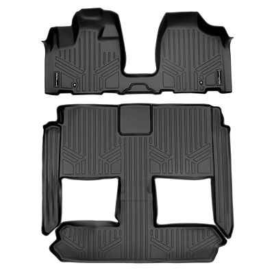 SMARTLINER 3 Rows Custom Fit Floor Liners Compatible with 2023-2025 GMC Canyon, Gasoline, BedLiner 5ft. 2in.