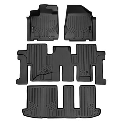 SMARTLINER 1st Row Custom Fit Floor Liners Compatible with 2008-2013 Toyota Highlander, Gasoline