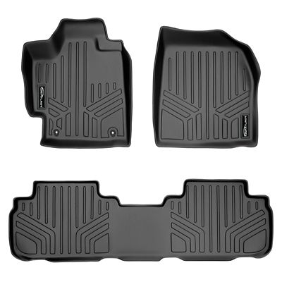 SMARTLINER 2nd Row Custom Fit Floor Liners for 2015-2025 Ford F150 SuperCrew, Gasoline, and Vinyl, Fits 1st Row Bench