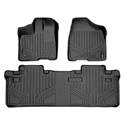 SMARTLINER 2nd Row Custom Fit Floor Liners Compatible with 2011-2014 Chevrolet Tahoe, Gasoline, 8 Passenger, Optional TrimLine