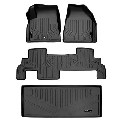 SMARTLINER 1st Row Custom Fit Floor Liners Compatible with 2011-2012 Dodge Durango, Gasoline