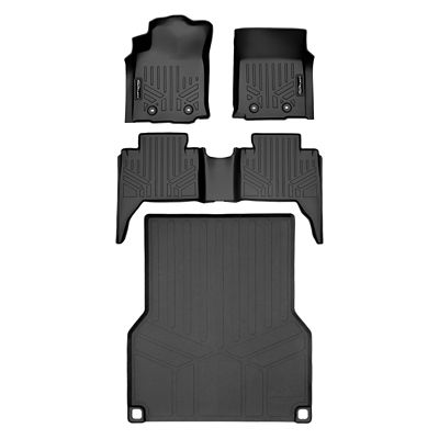 SMARTLINER 1st Row Custom-Fit Floor Liners Compatible with 2012 Ram 3500 Regular Cab, Gasoline, Dual Floor Hooks